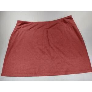 Tangerine Women's Extra Soft Athleisure Active Stretch Skort Sz XL Coral Heather